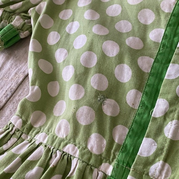 Antique Early 1900s Polka Dot Cotton Bathing Costume/ Playsuit w Cap & Bloomers - Picture 10 of 12